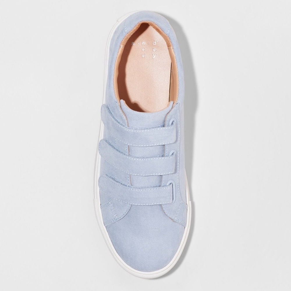 NWT A New Day Triple Strap Baby Blue Sneakers - Picture 3 of 3